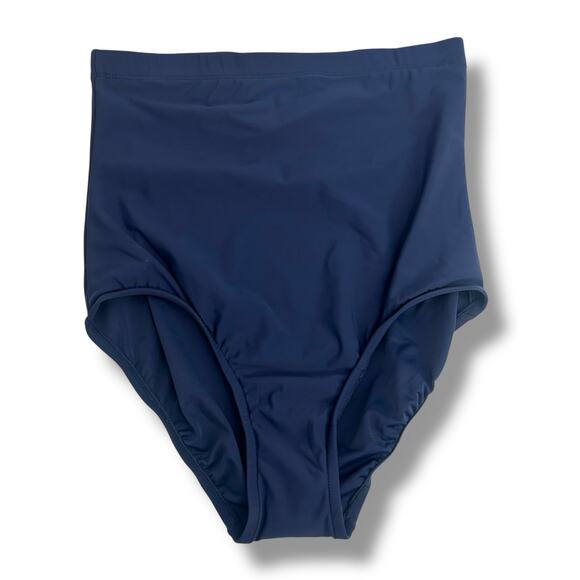 NEW Swim Solutions Navy Blue Swim Bottoms Size 12 High Waist Tummy Control NWT - Picture 8 of 9